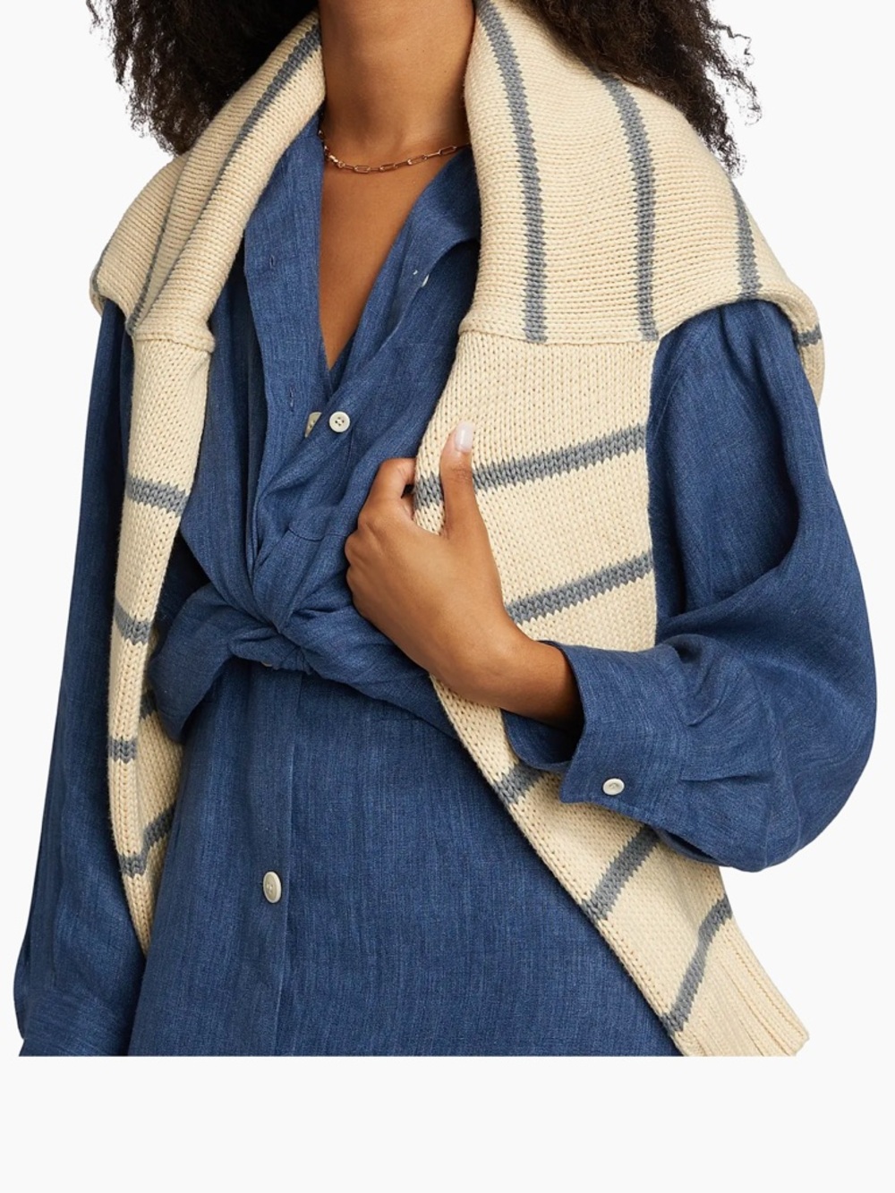 Jenni Kayne Relaxed Silk Oversized Button-Up Shirt - Picture 4 of 10